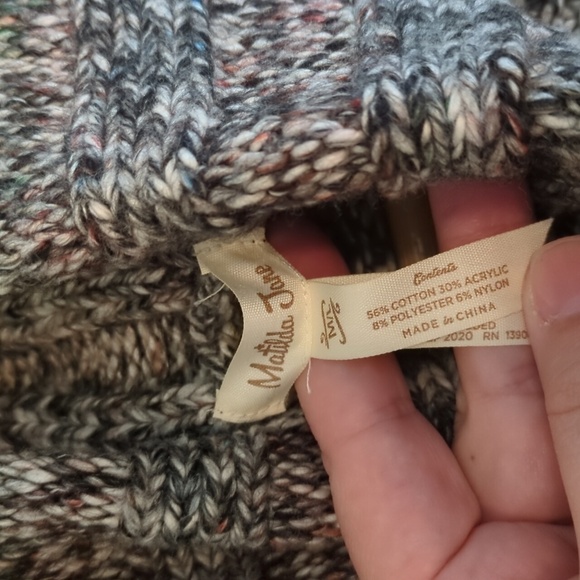 Matilda Jane Oversized Turtle Neck Multicolor Cozy Fall Boho Coast Pullover Sz L - Picture 10 of 10